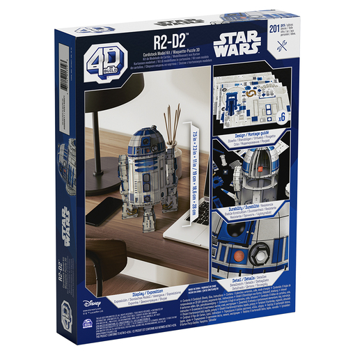 4D Build: Пазл для створення 3D-моделі «Зоряні війни: дроїд R2-D2» (201 деталь)