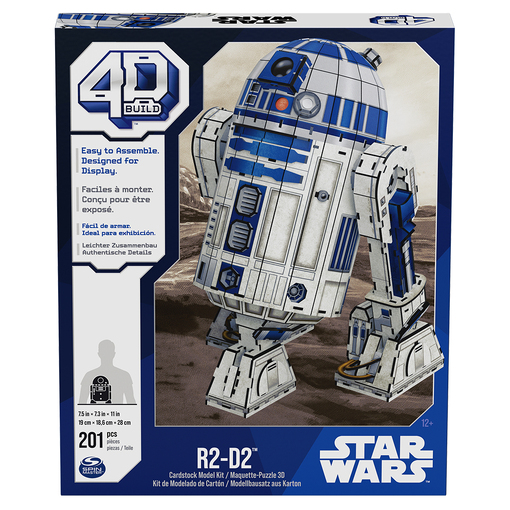 4D Build: Пазл для створення 3D-моделі «Зоряні війни: дроїд R2-D2» (201 деталь)