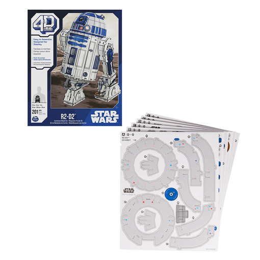 4D Build: Пазл для створення 3D-моделі «Зоряні війни: дроїд R2-D2» (201 деталь)