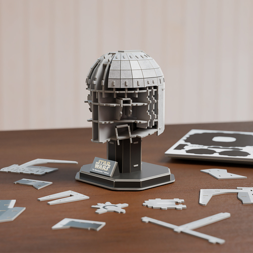 4D Build: Пазл для створення 3D-моделі «Зоряні війни: шолом Мандалорця» (88 деталей)