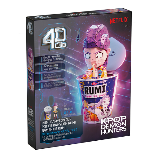 4D Build: Пазл для створення 3D-моделі «Кейпоп-мисливиці на демонів: стакан рамену Румі» (138 деталей)