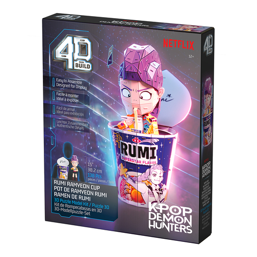 4D Build: Пазл для створення 3D-моделі «Кейпоп-мисливиці на демонів: стакан рамену Румі» (138 деталей)