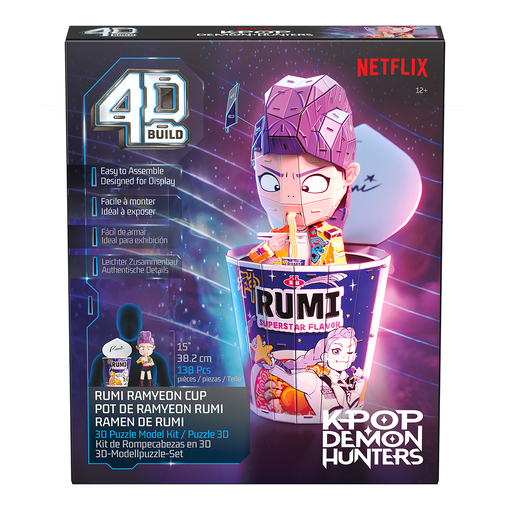 4D Build: Пазл для створення 3D-моделі «Кейпоп-мисливиці на демонів: стакан рамену Румі» (138 деталей)
