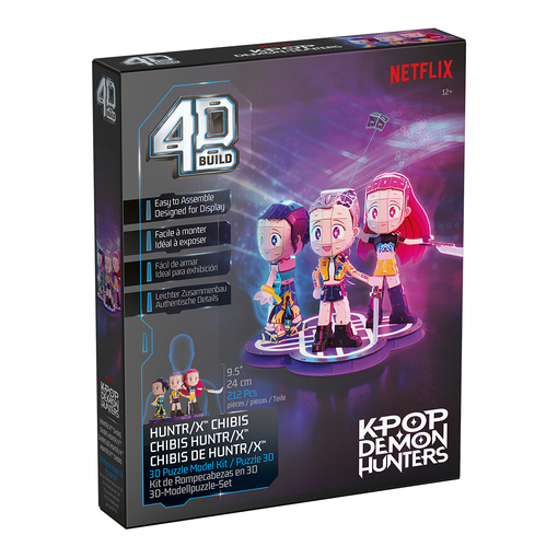 4D Build: Пазл для створення 3D-моделі «Кейпоп-мисливиці на демонів: гурт Хантрікс» (212 деталей)