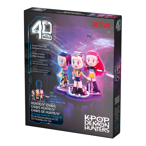 4D Build: Пазл для створення 3D-моделі «Кейпоп-мисливиці на демонів: гурт Хантрікс» (212 деталей)