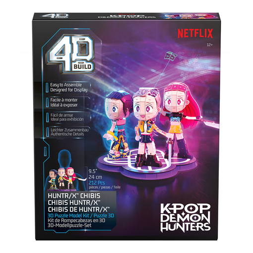 4D Build: Пазл для створення 3D-моделі «Кейпоп-мисливиці на демонів: гурт Хантрікс» (212 деталей)
