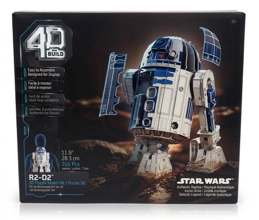 4D Build: Пазл для створення 3D-моделі «Зоряні війни: дроїд R2-D2» (201 деталь)