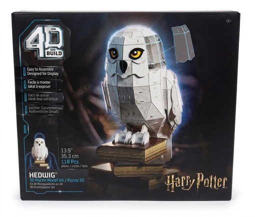 4D Build: Пазл для створення 3D-моделі «Гаррі Поттер: Сова Гедвіґа» (118 деталей)